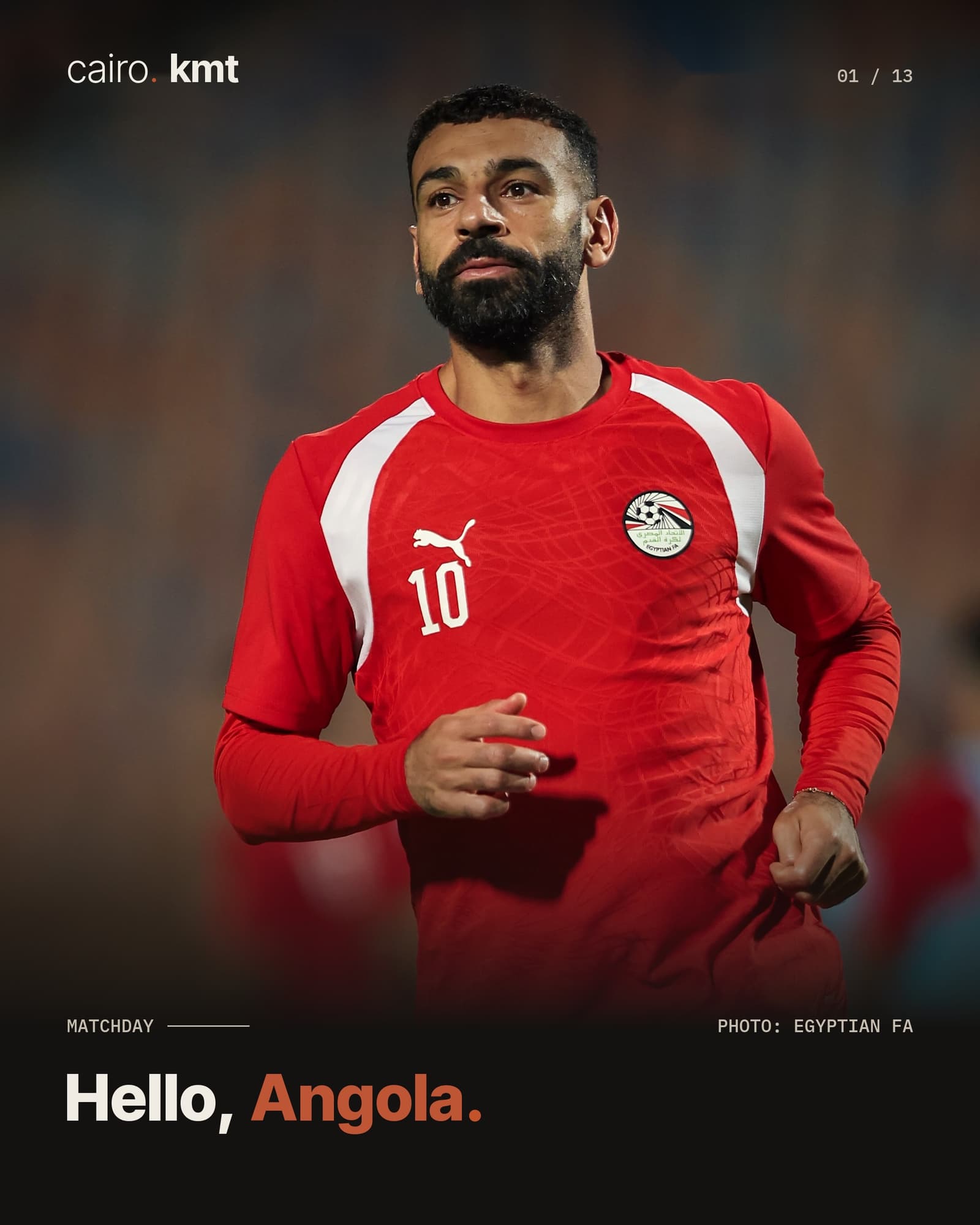 Mohamed Salah in Egypt’s red kit