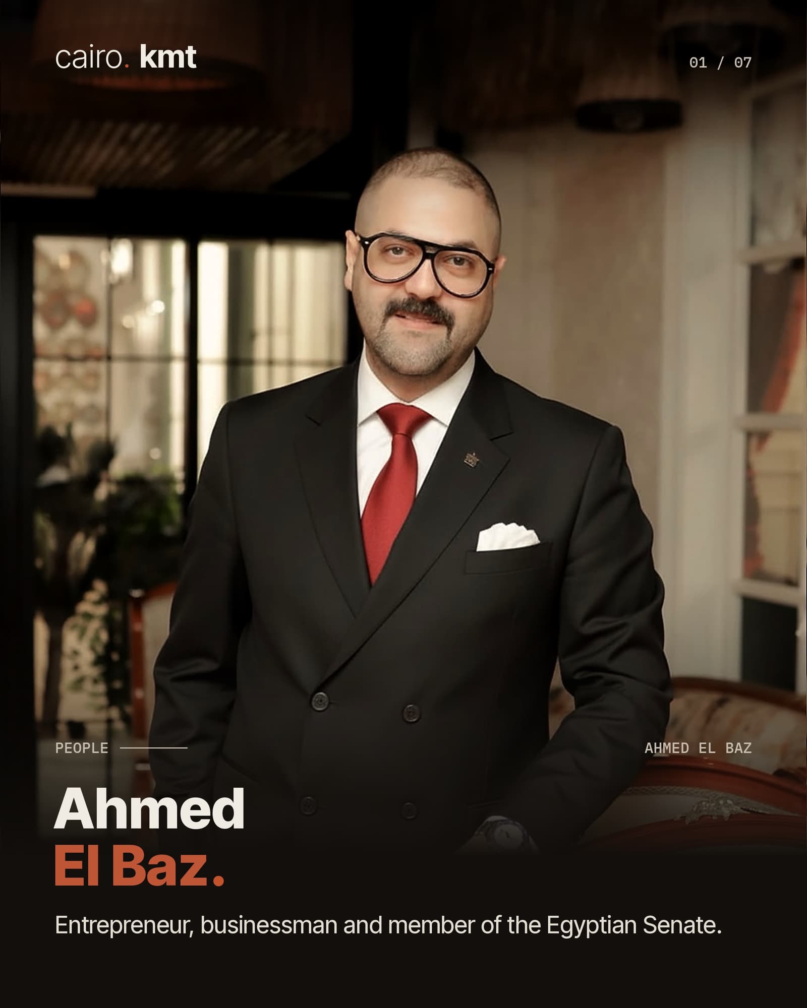 Ahmed El Baz in a dark suit