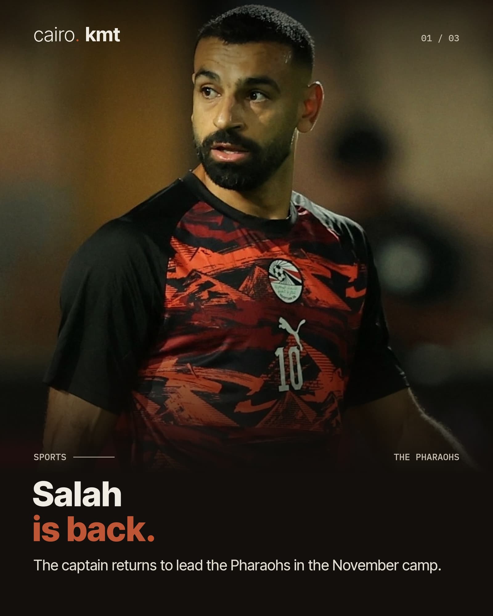 Mohamed Salah in Egypt’s training kit