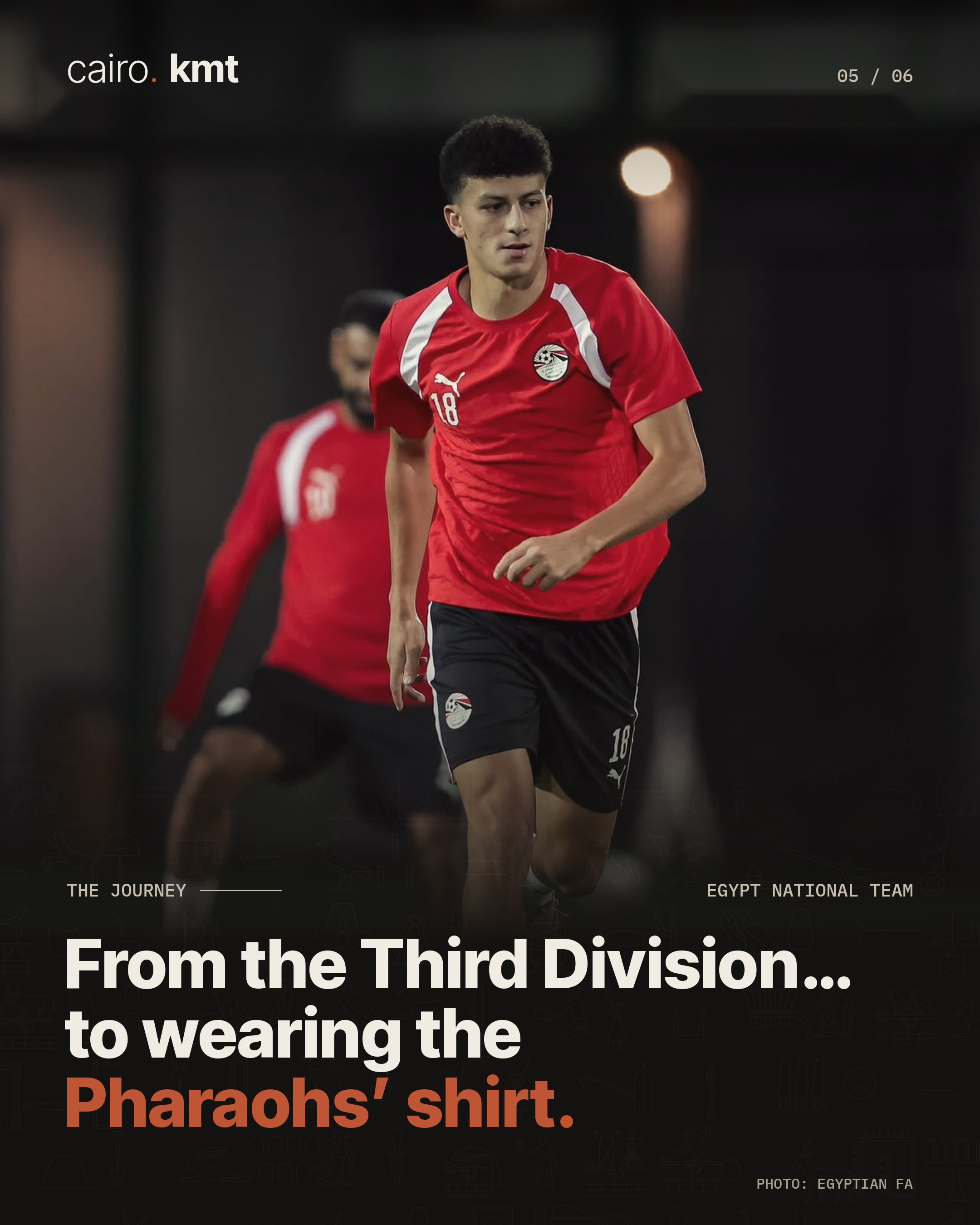 A young player in Masr El-Salloum’s green kit