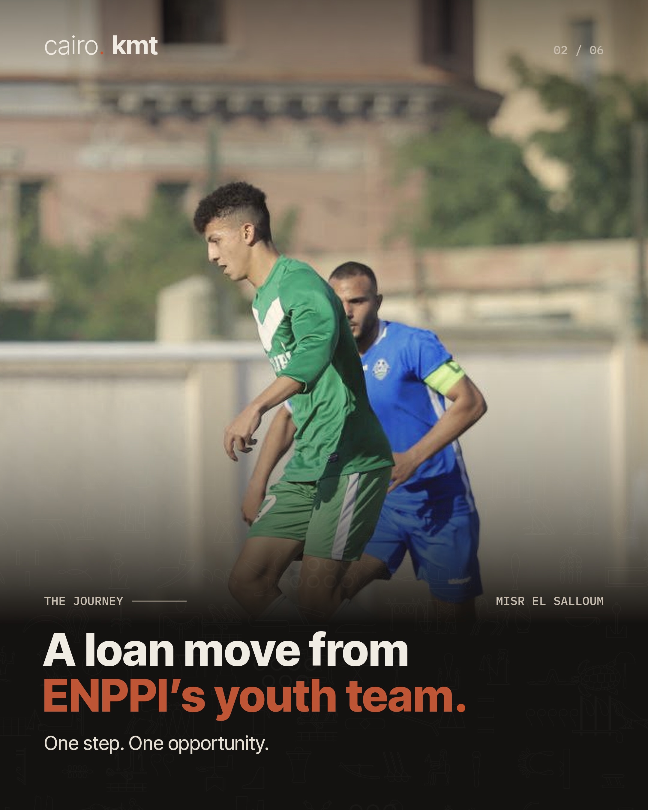 A young player in Masr El-Salloum’s green kit