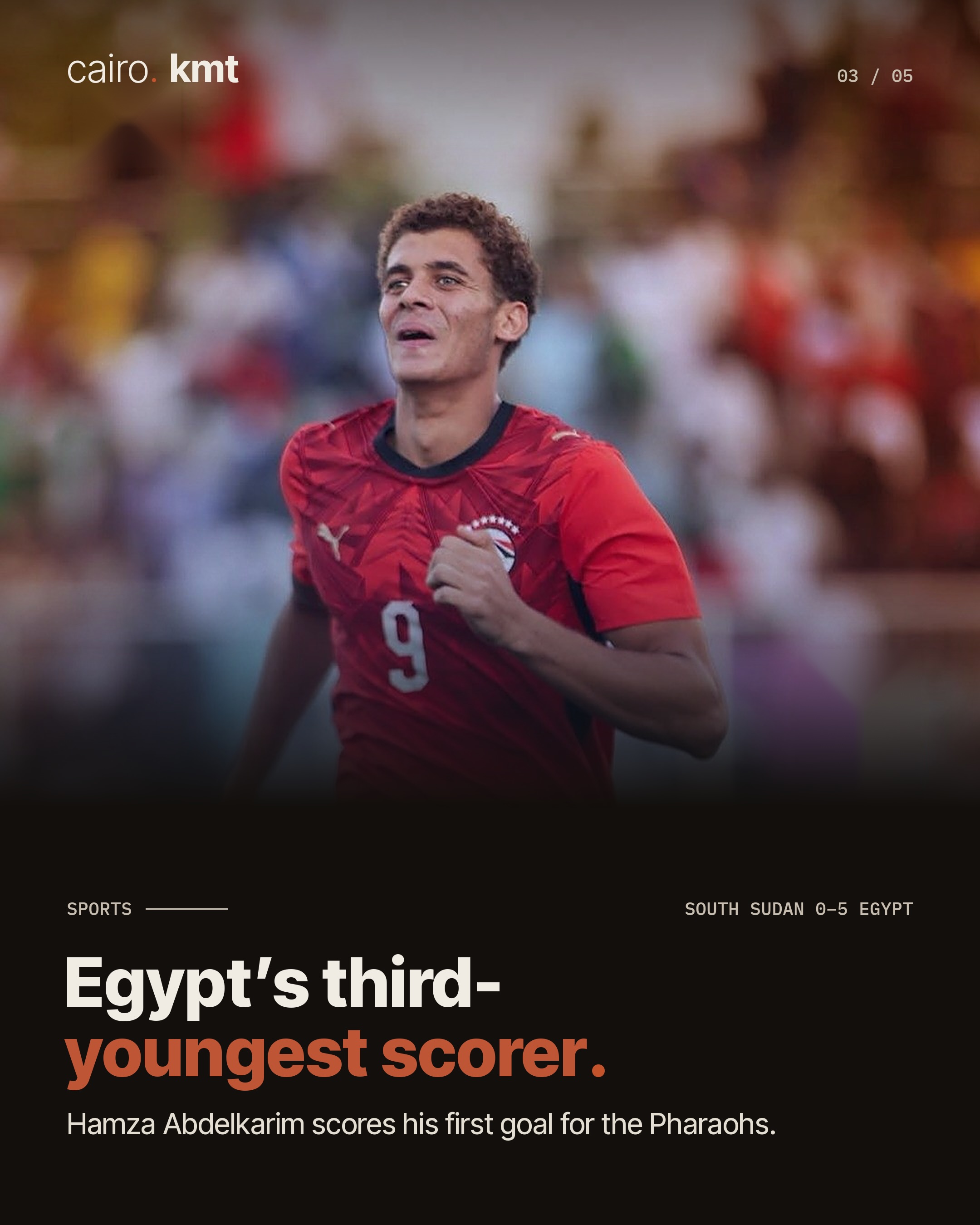 Egypt players celebrate a goal in Juba