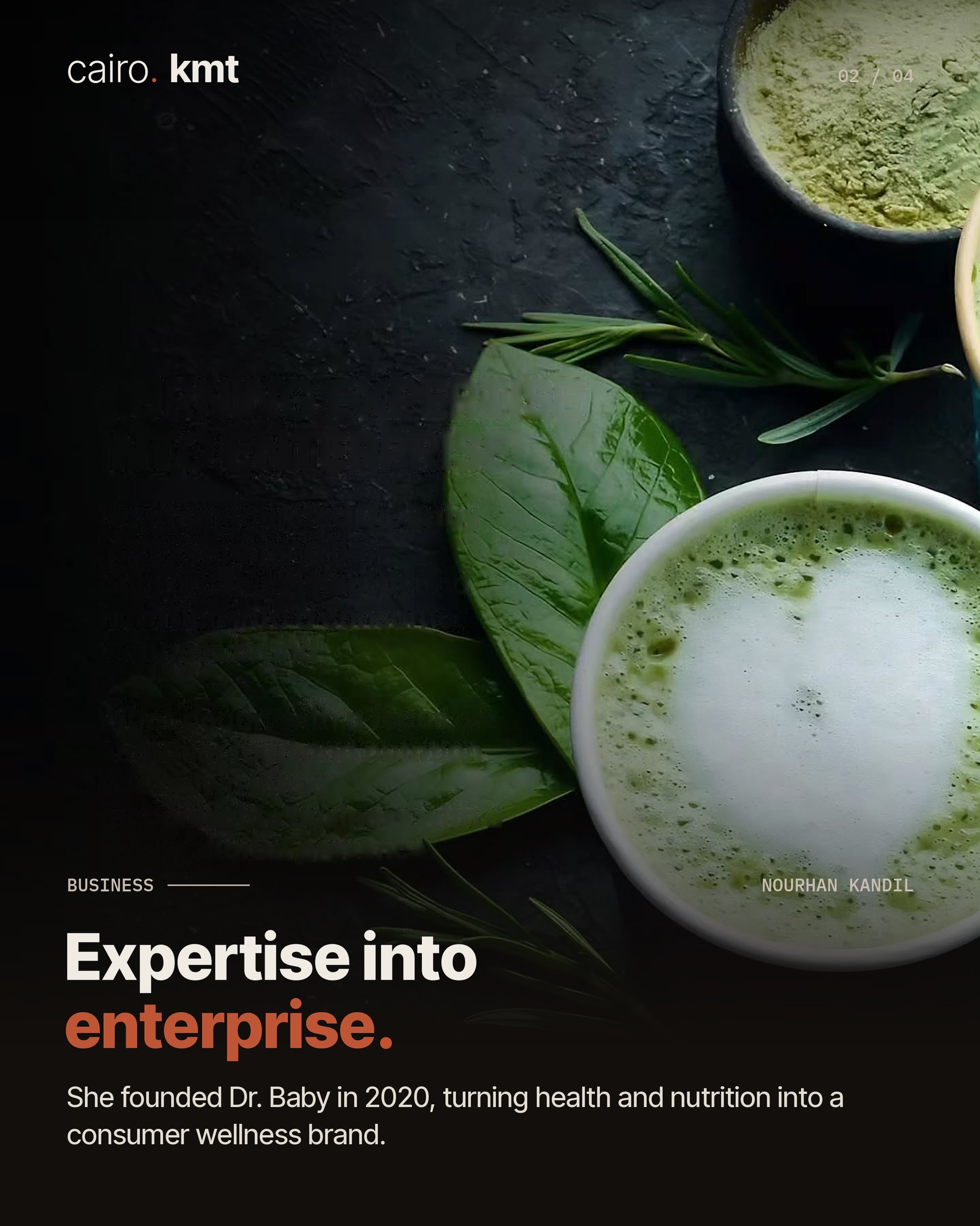 Dr Nourhan Kandil, with the headline Nourhan Kandil turned wellness into a brand