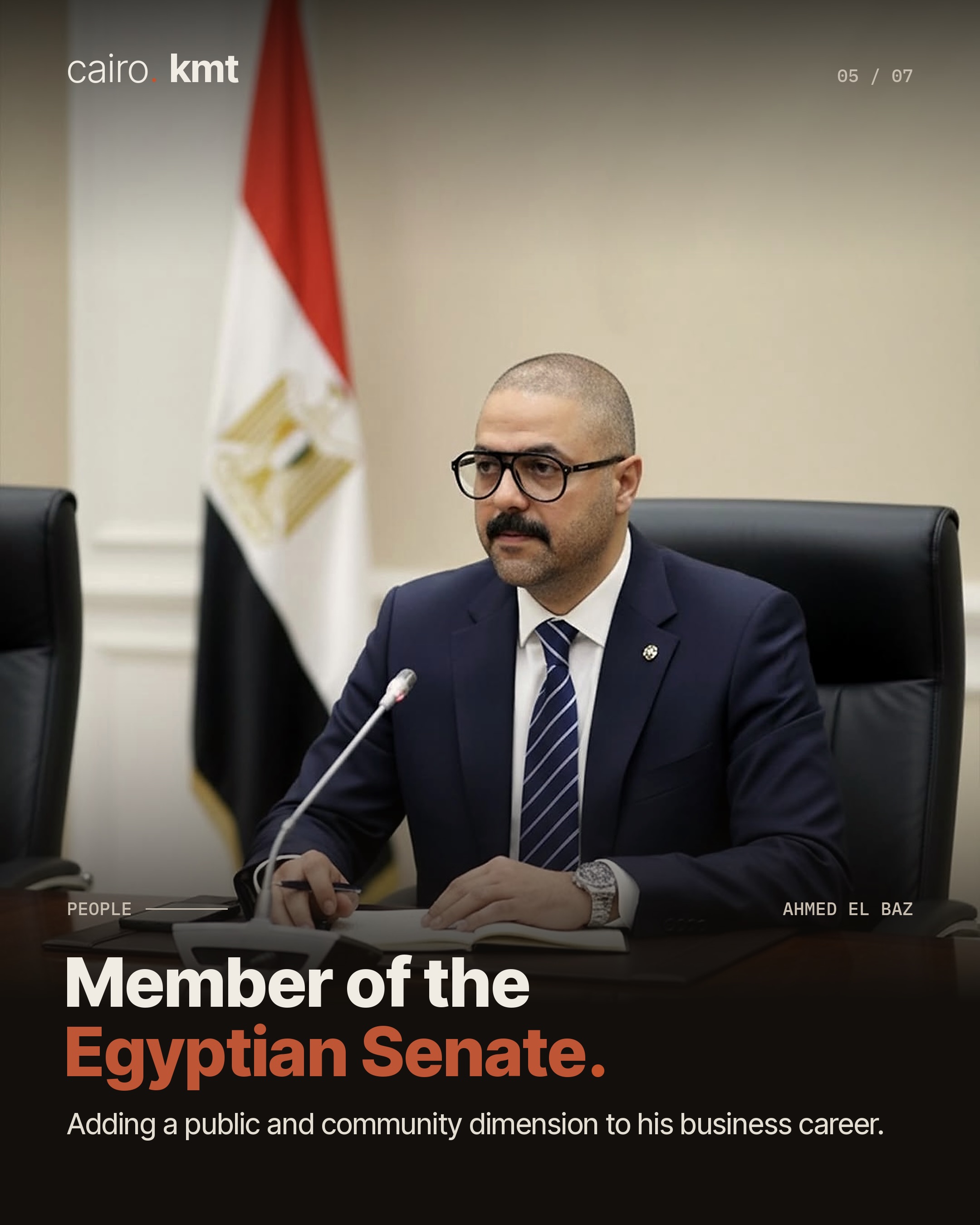 Ahmed El Baz in a dark suit