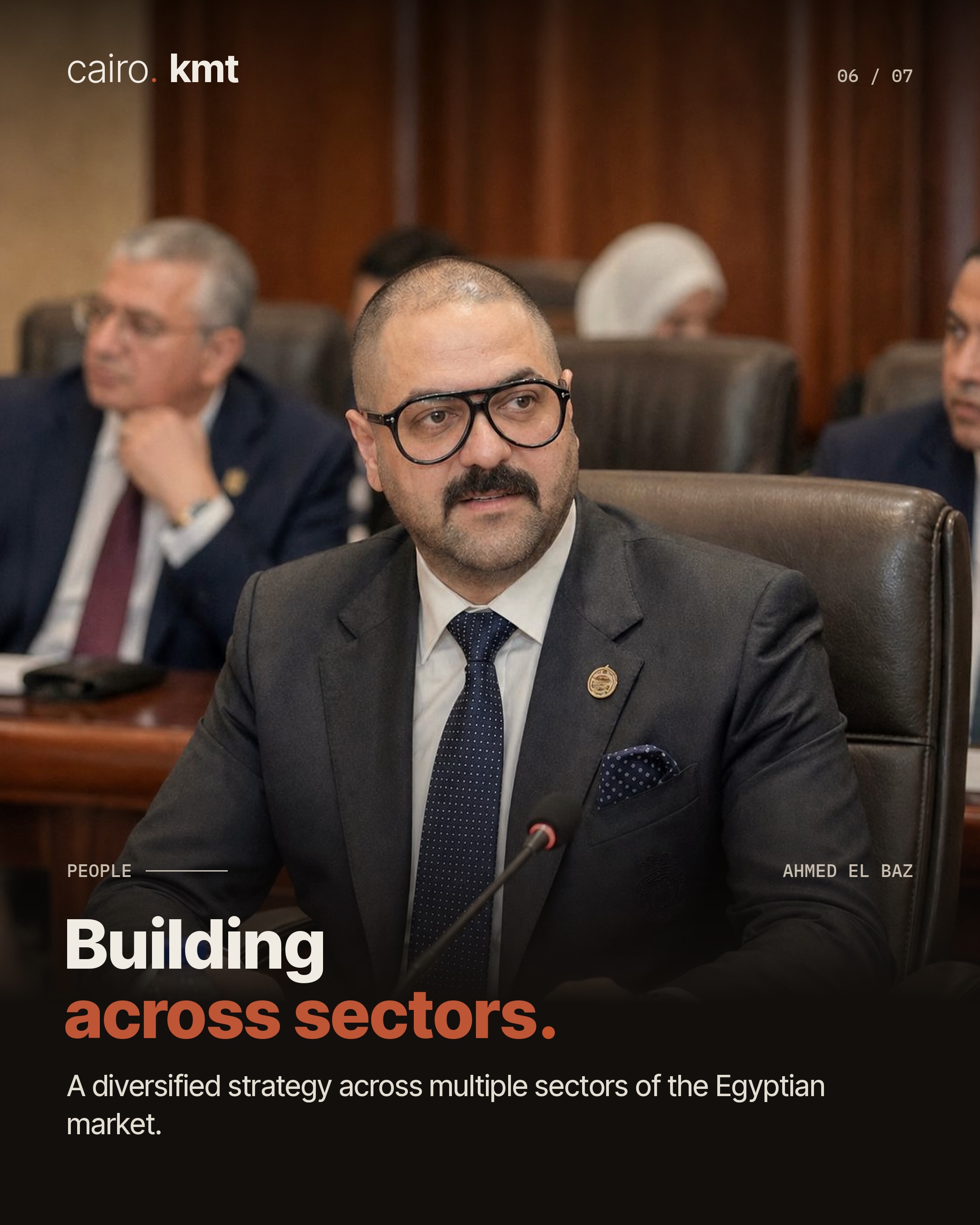 Ahmed El Baz in a dark suit