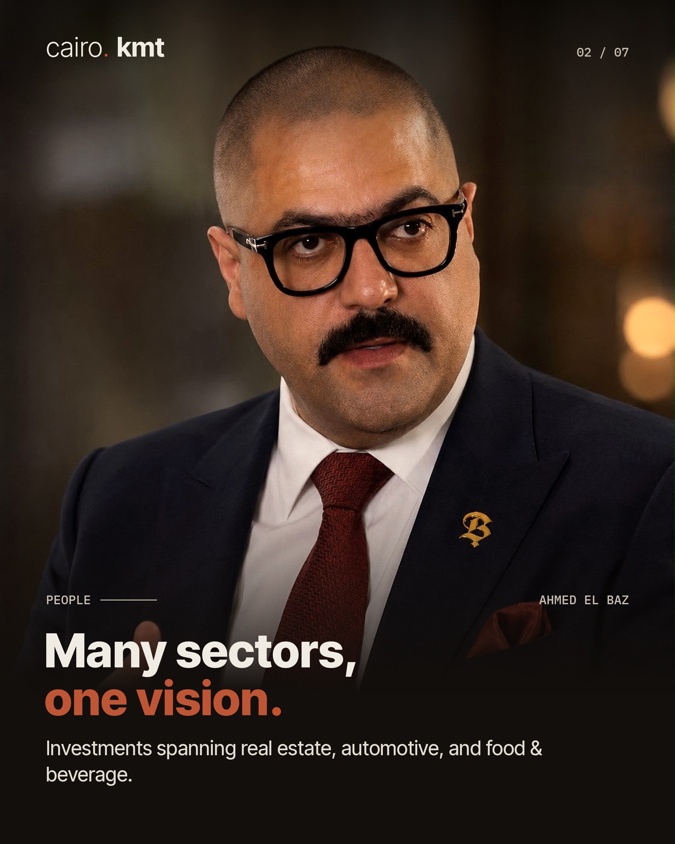 Ahmed El Baz in a dark suit