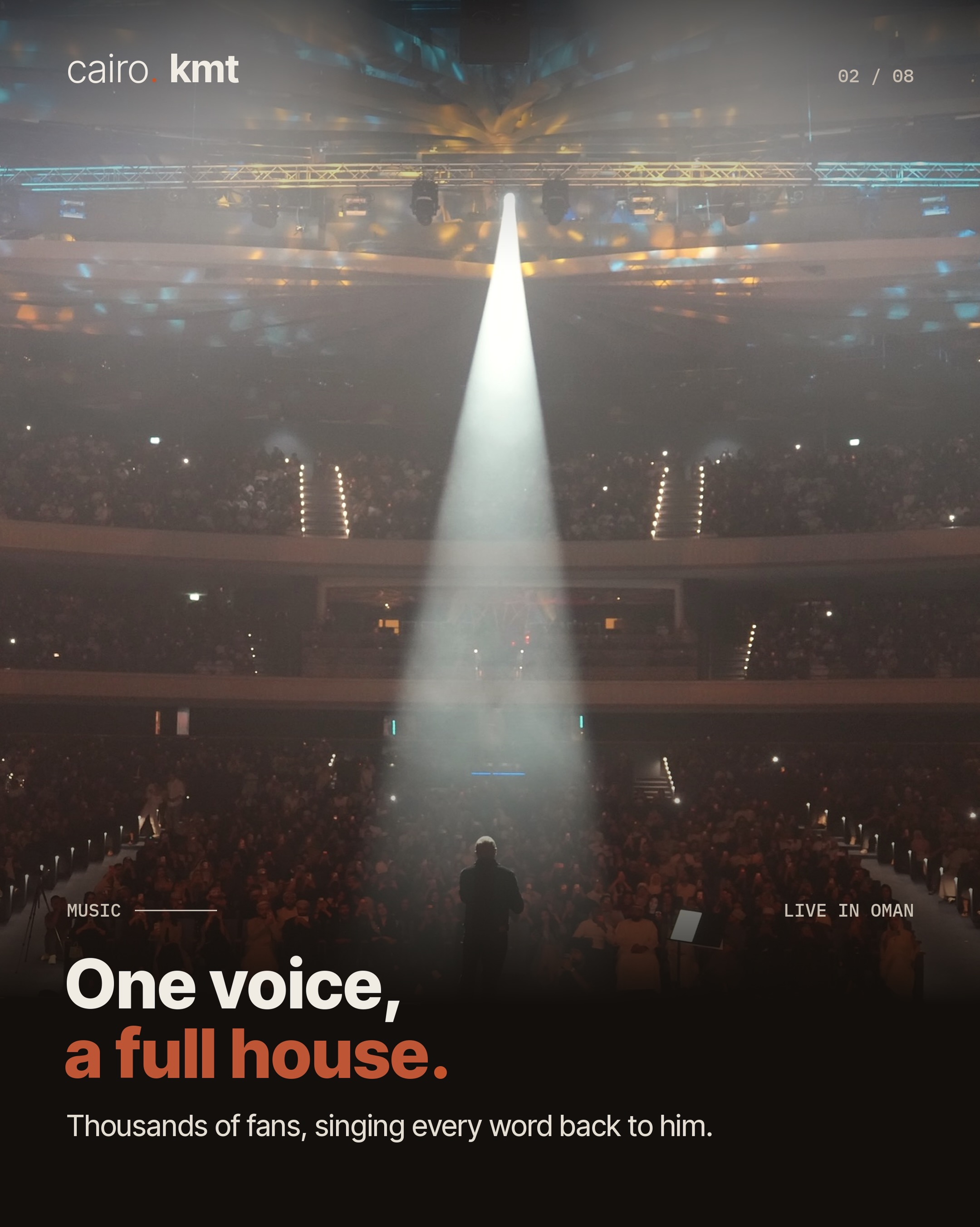 Ramy Sabry on stage in Oman