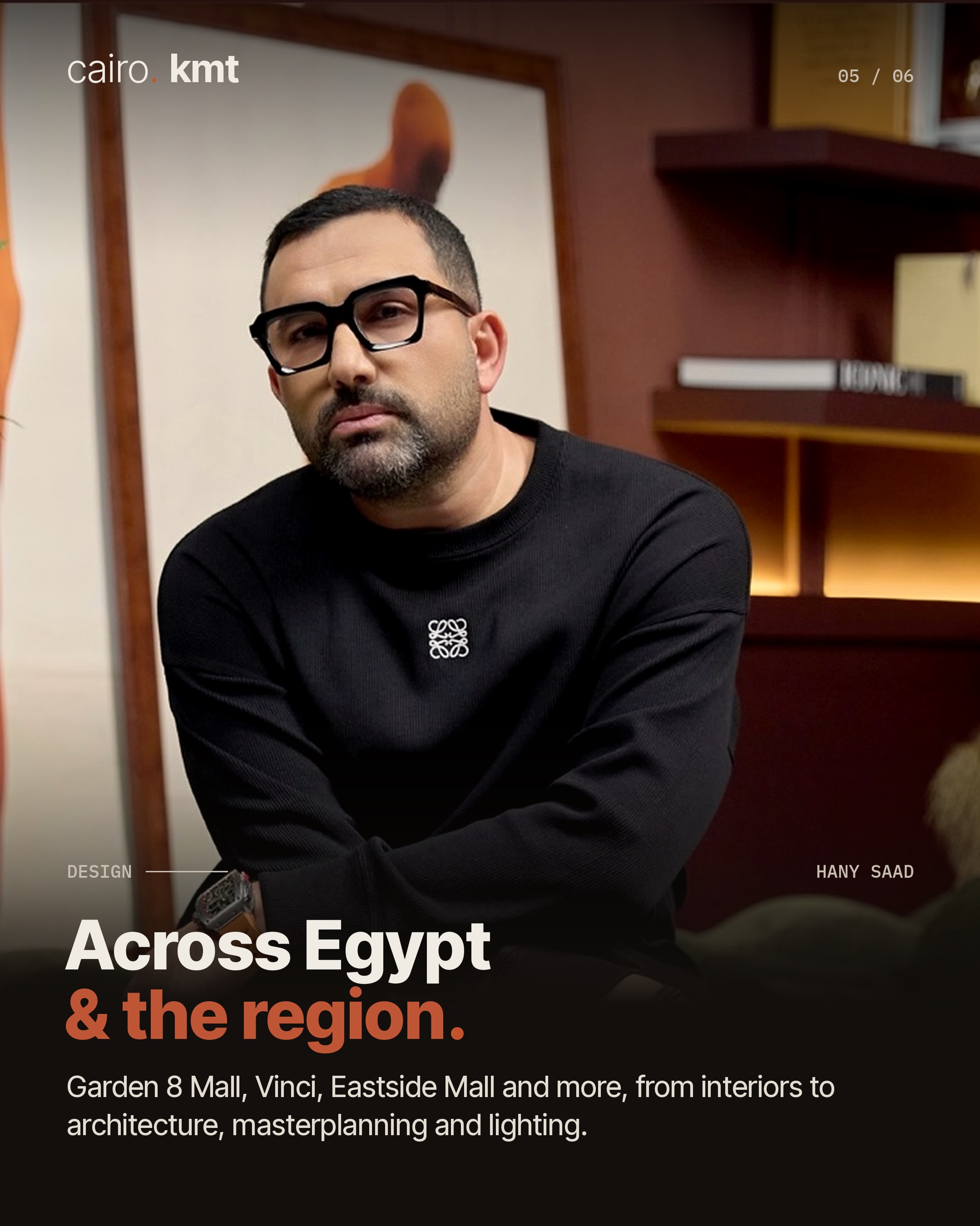 Hany Saad against a red background