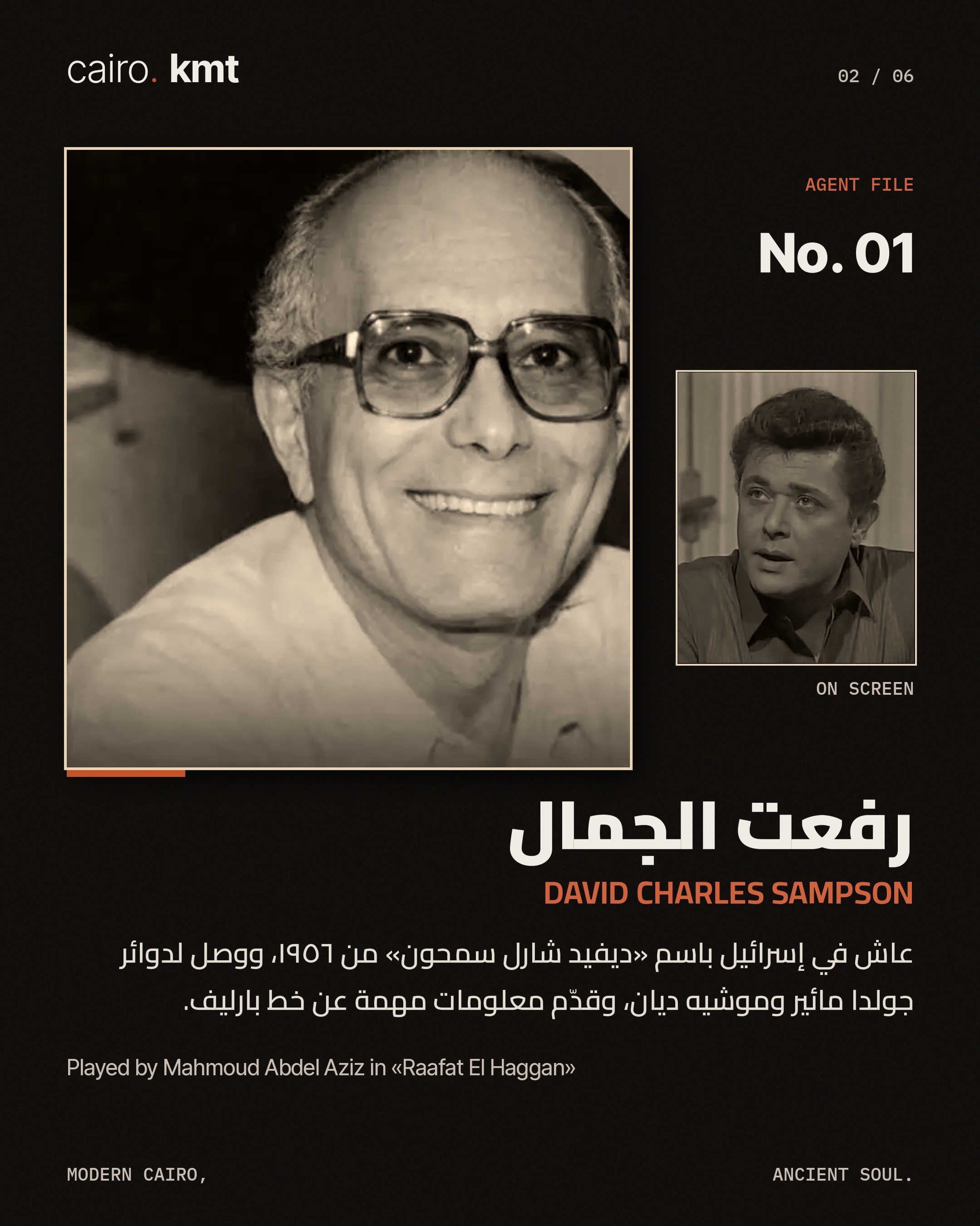 Archive portraits of Egyptian intelligence figures