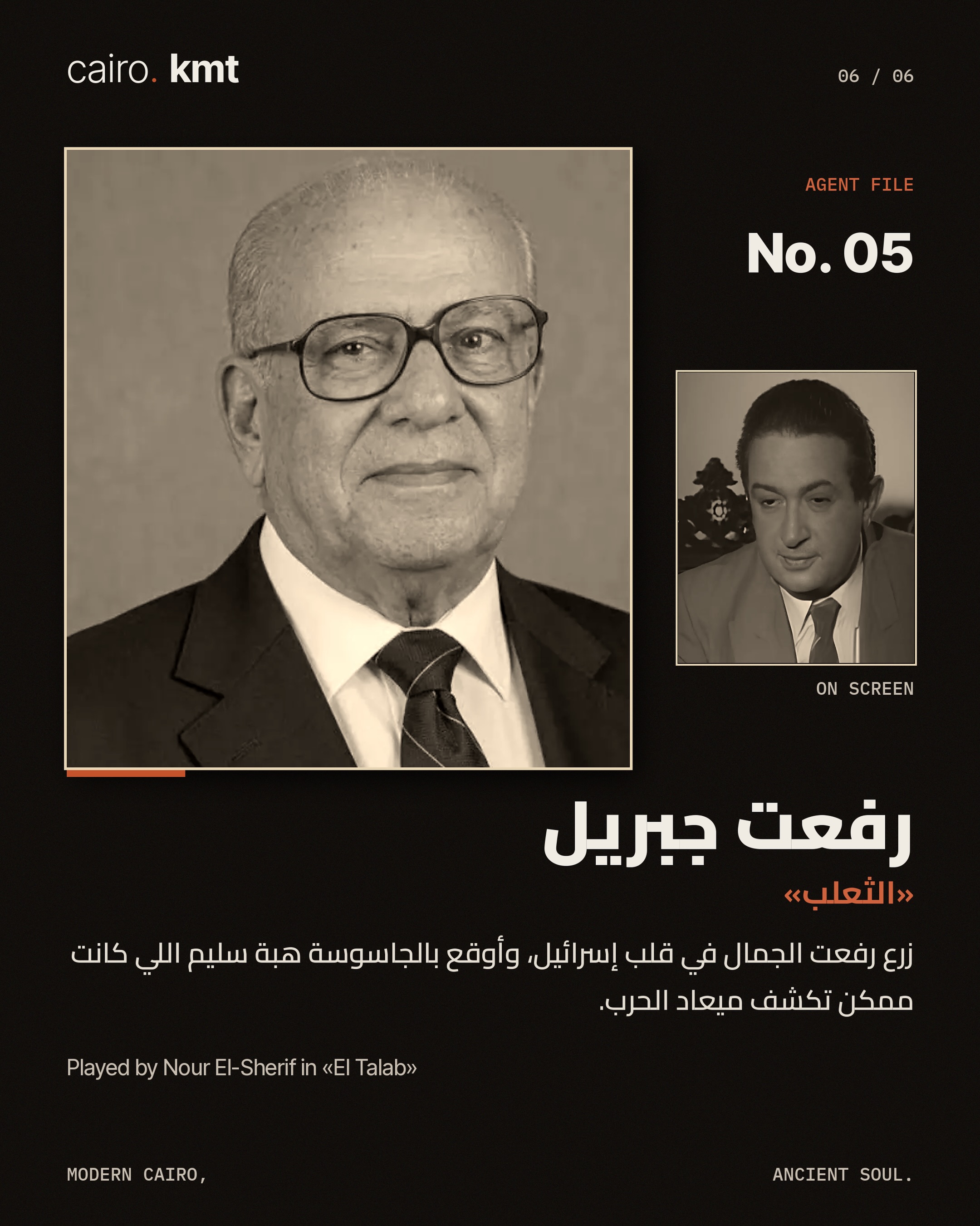 Archive portraits of Egyptian intelligence figures
