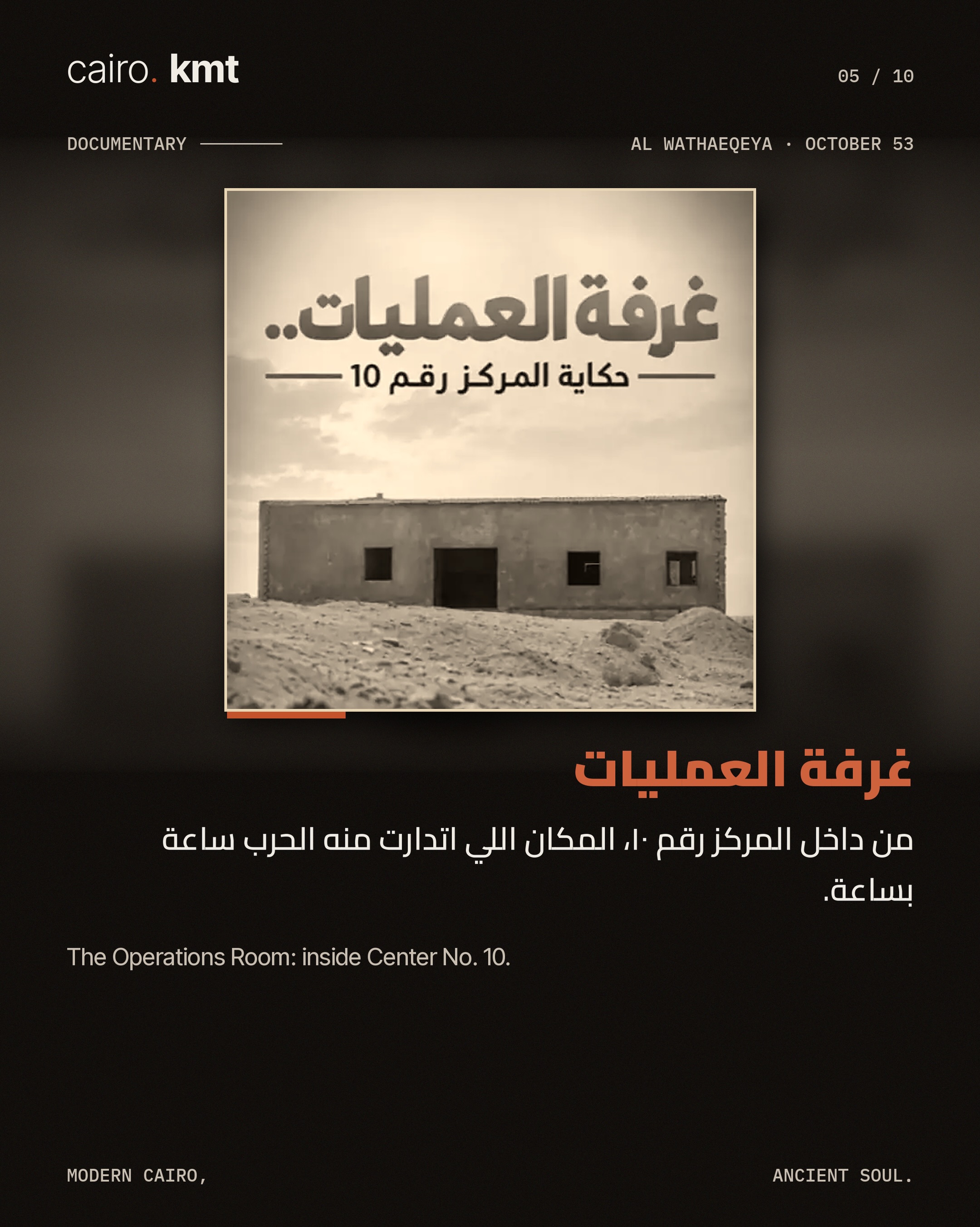 Posters of October War documentaries on Al Wathaeqeya