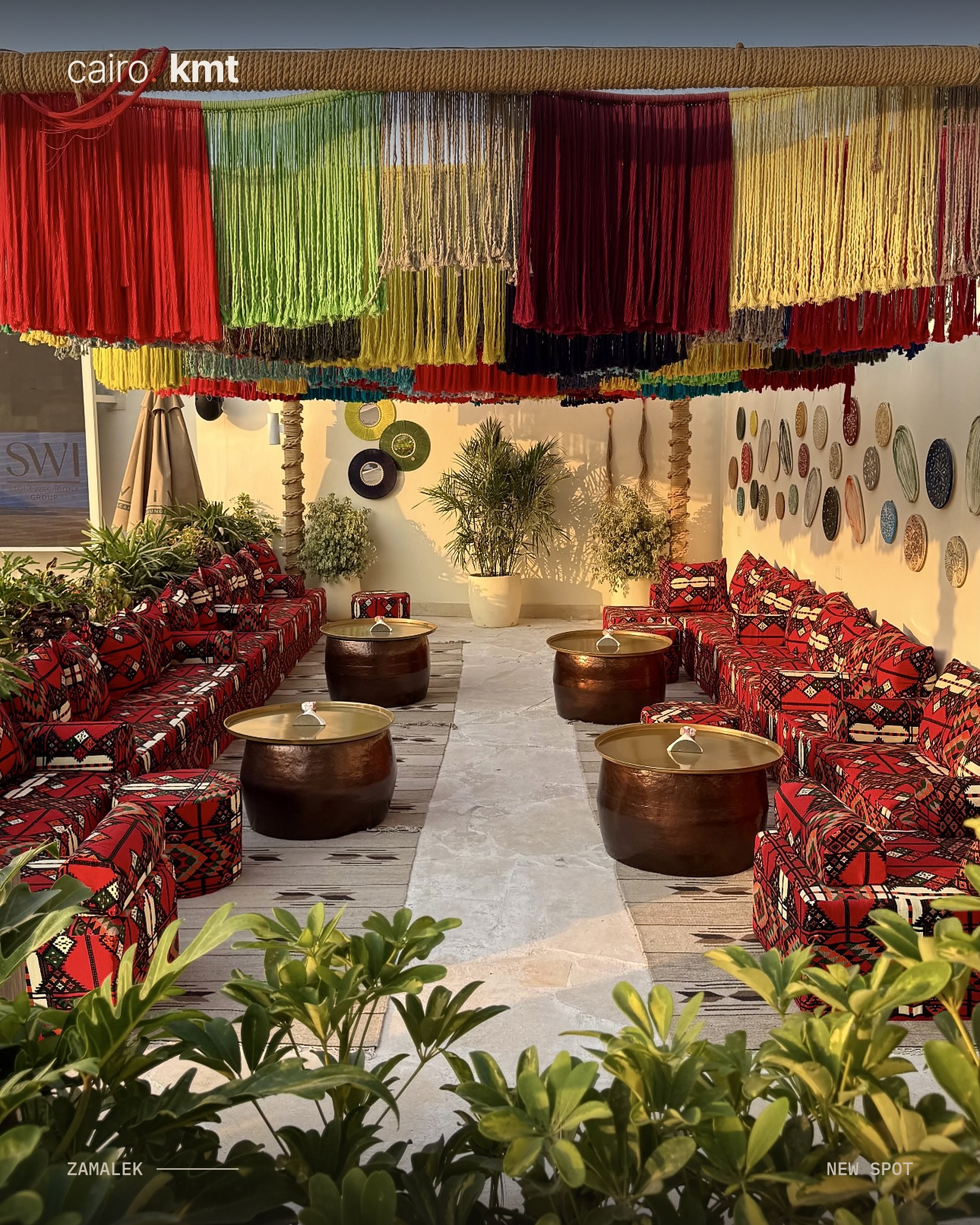 RIVA Lounge & Cafe’s Nile-side seating in Zamalek