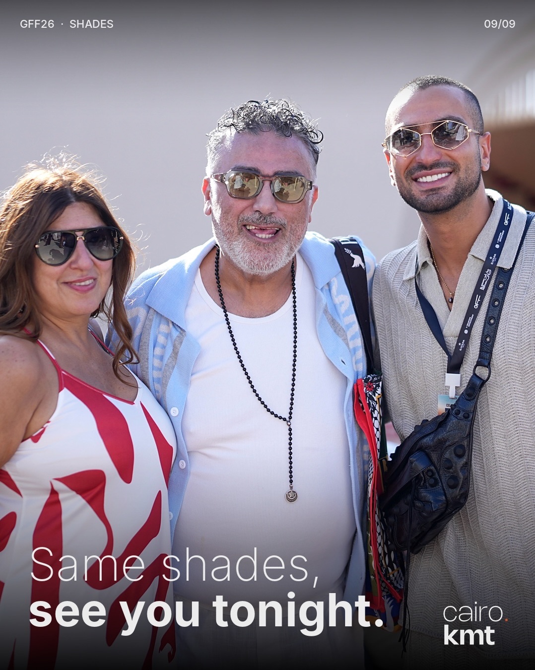 Festival guests in sunglasses in El Gouna