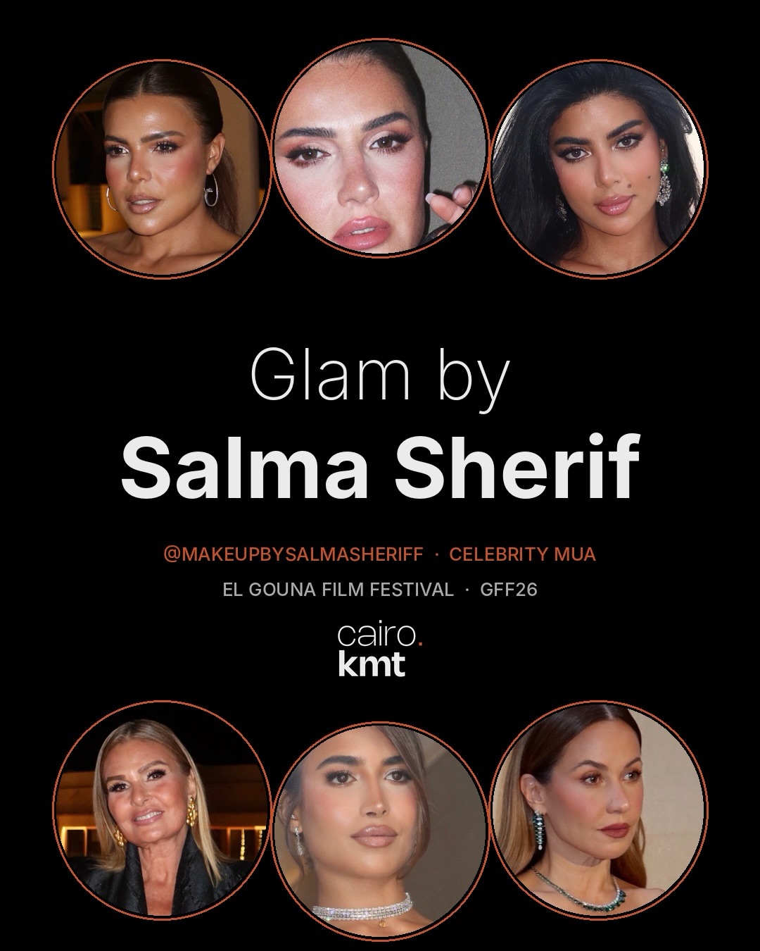 Makeup looks by Salma Sherif at El Gouna Film Festival